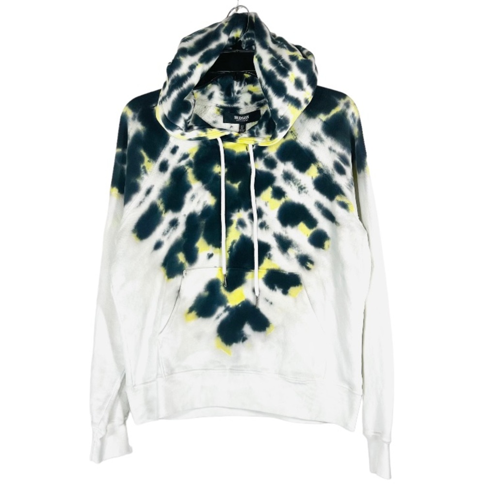 NWT Hudson Shrunken Hoodie in Electric Citron navy long sleeve - Picture 4 of 14